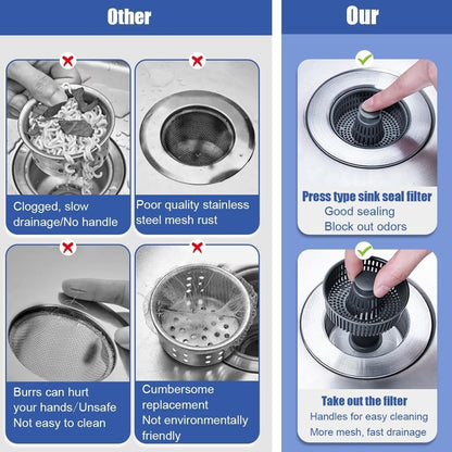 ⏳KUBOZN® New & Improved Sink Drain Strainer 🅂