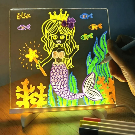 KUBOZN® LED Drawing Board for Kids – Glow Art Light Panel for Creative Drawing