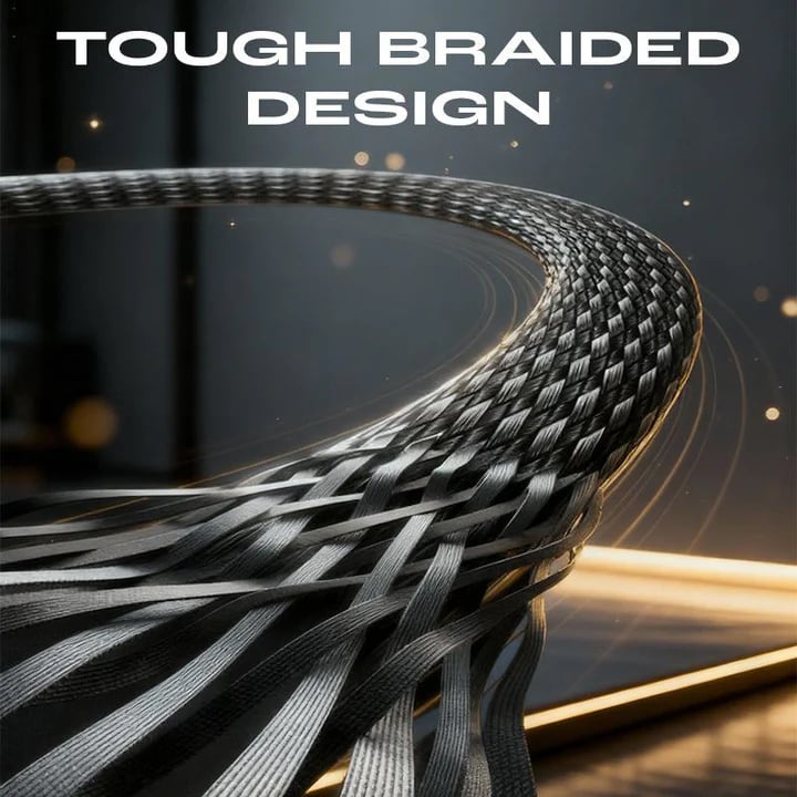 🥇KUBOZN® 2-in-1 Invisible Holder Charger Cable – 240W Fast Charging Cord with Built-In Phone Stand 🅷